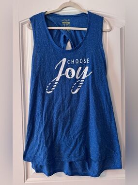 Women's Blue 'Choose Joy' Sleeveless Tank Top